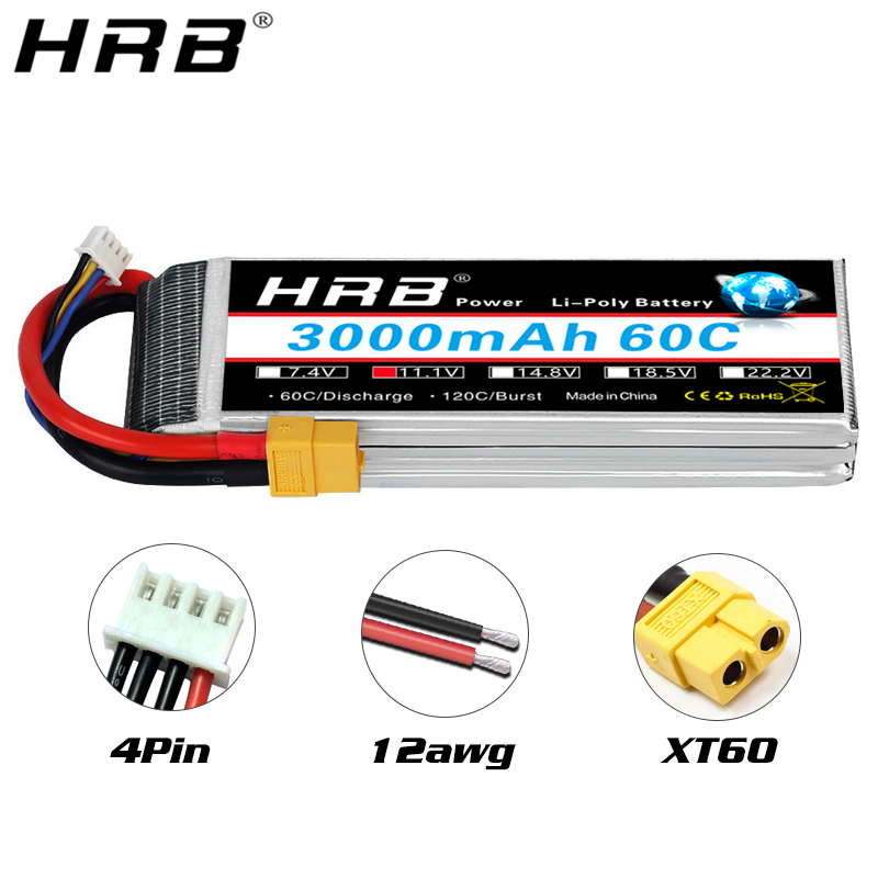 4S Lipo Battery 14.8V 6000Mah - แบตเตอรี่ลิโพ HRB 2S 3S 4S 6S