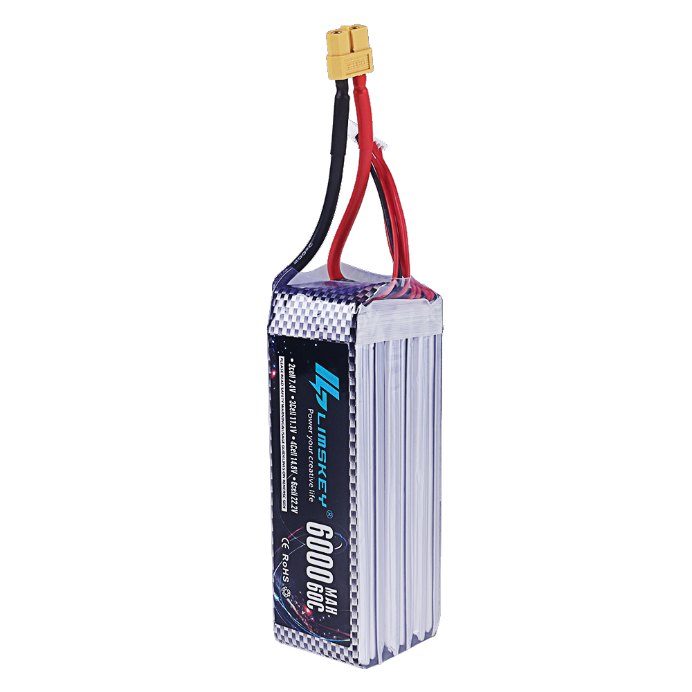 แบตเตอรี่ LiPo 6000mAh 60C 7.4 - 4S Lipo Battery 14.8V 6000Mah บทวิจารณ์และราคา